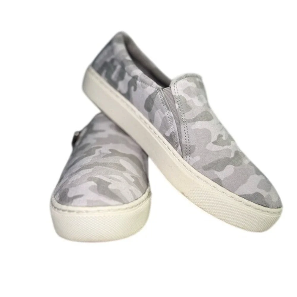 Dr Scholls Womens Slip On Sneakers‎ Camo Print Comfort Zip Detail Size 9M